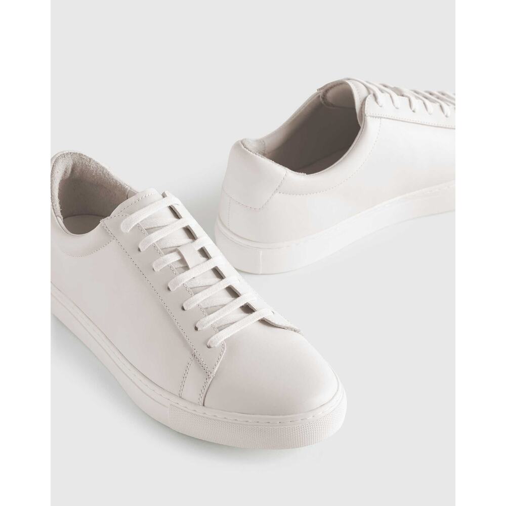 NIB Quince Men's Italian Leather Everyday Sneaker White 9.5